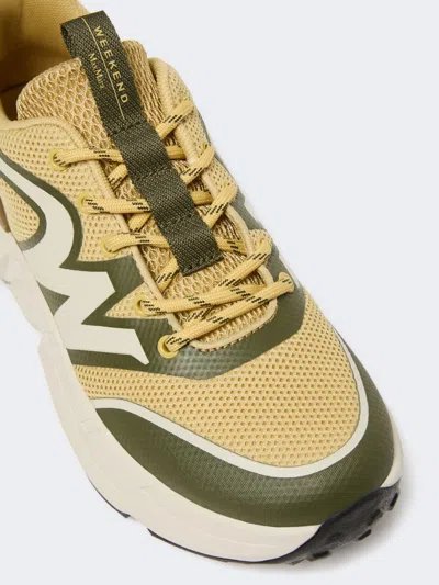 Weekend Max Mara Technical Mesh Sneakers In Neutral