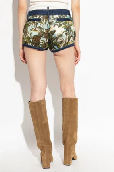 Dsquared2 Palm-print Shorts In Multi