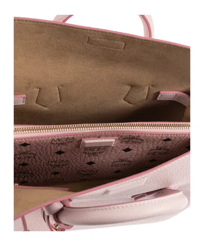 Mcm Milla Small Leather Tote In Pink