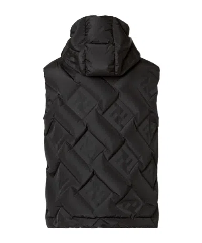 Fendi Black Ff Technical Fabric Gilet In Black