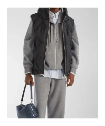 Fendi Black Ff Technical Fabric Gilet In Black