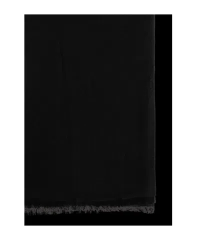 Ferragamo Scarf Decorated With A Monogram Pattern In Black