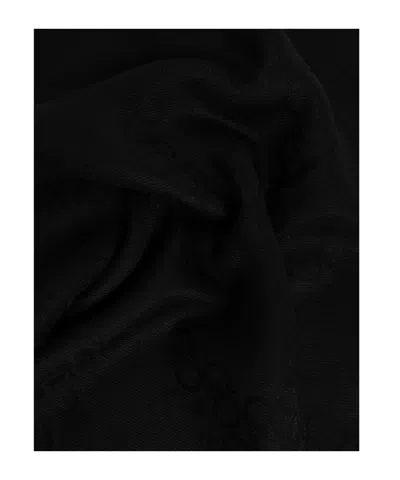 Ferragamo Scarf Decorated With A Monogram Pattern In Black