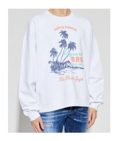 Dsquared2 Graphic-print Sweatshirt In White