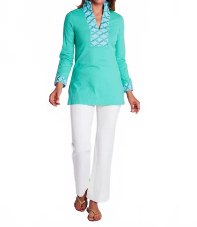 Ck Bradley Tiki Tunic In Green In Blue