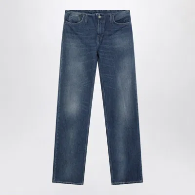 Acne Studios Denim Trousers Five-pocket Design In Blue