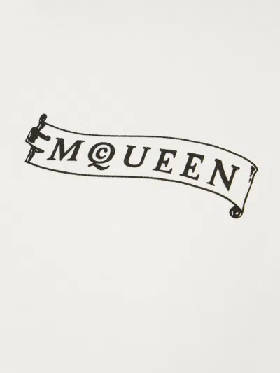 Alexander Mcqueen Timeless Crew Neck T-shirt With Short Sleeves In White