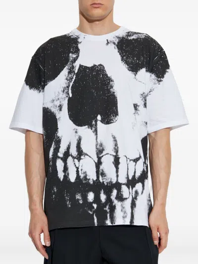 Alexander Mcqueen Skull Crew Neck T-shirt In Multi