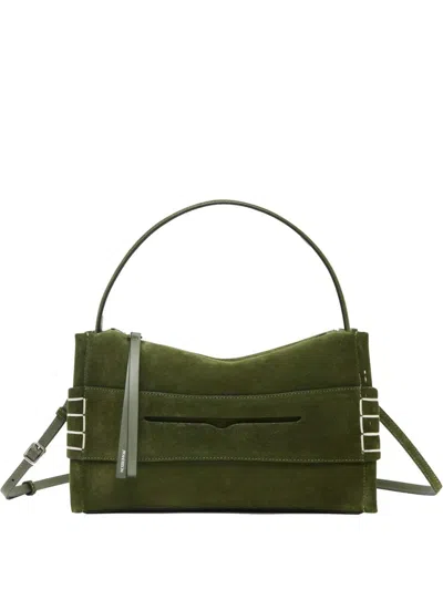 Jw Anderson W Anderson Womens Khaki Loafer Suede Shoulder Bag In Green