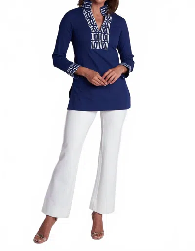 Ck Bradley Tiki Tunic In Navy In Blue