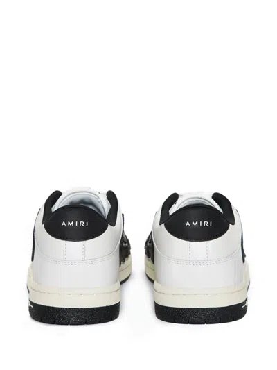 Amiri Top Low Skel Leather Sneakers In Animal Print