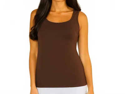 Angel Apparel Bra-friendly Tank Top In Mocha In Brown