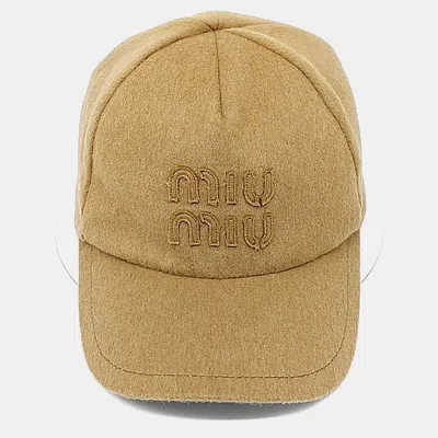 Pre-owned Miu Miu Brown Cap Hat