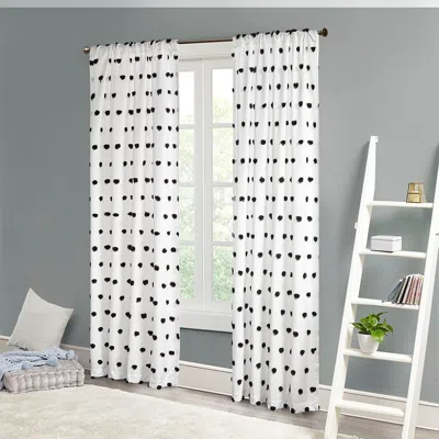 Breebe Pom Pom Embellished Curtain Panel(only 1 Pc Panel) In White