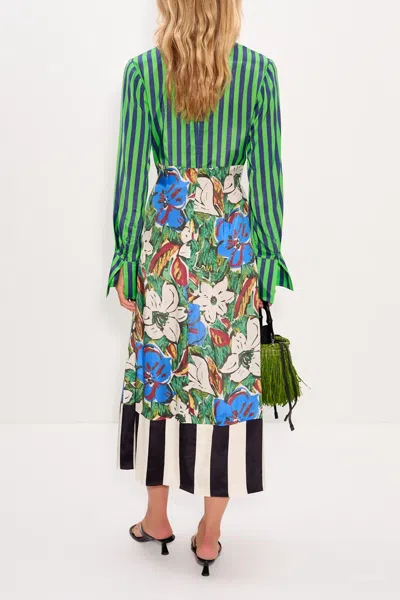 Simon Miller Zelene Maxi Dress In Tropical Floral Print Combo In Green