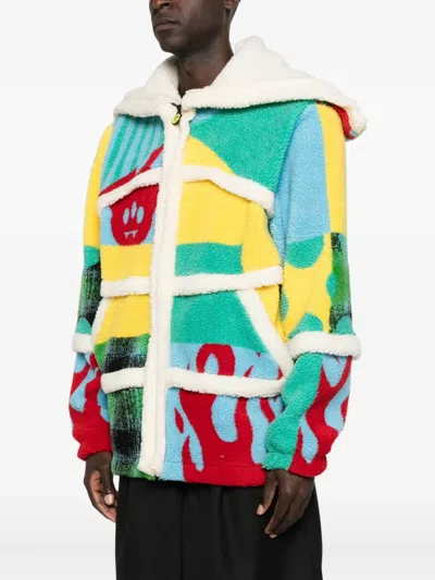 Barrow Unisex Patchwork Teddy Jacket In Multi