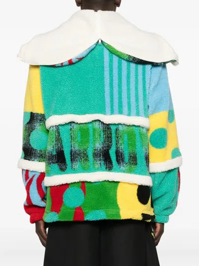 Barrow Unisex Patchwork Teddy Jacket In Multi