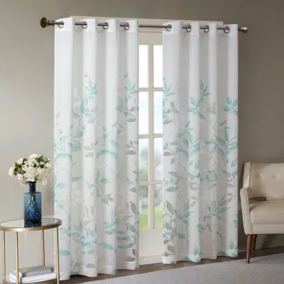 Breebe Burnout Printed Curtain Panel(only 1 Pc Panel) In White