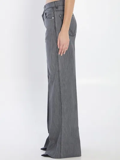 Bottega Veneta Palazzo Denim Jeans In Gray