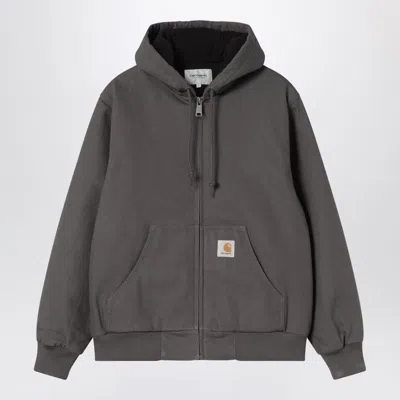 Carhartt Work In Progress Active Canvas Hooded Jacket In Green