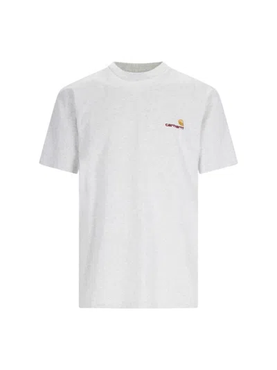 Carhartt Wip Ss Amarican Script Tshirt In White