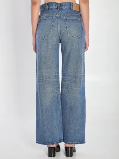 Celine Surf Jeans Flared In Denim In Blue