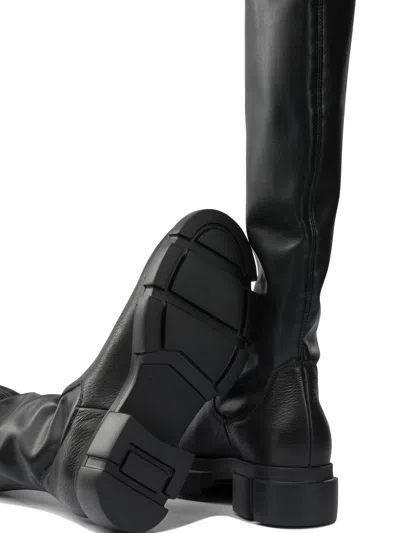 Copenhagen Black Vegan Leather Stretch Boots In Black