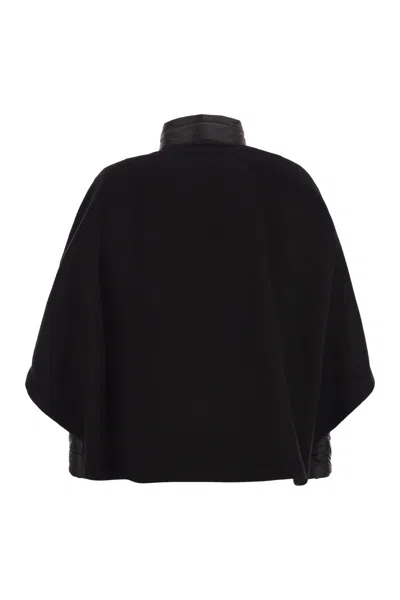 Fay 3-in-1 Double-sided Wool And Cashmere Cape In Black