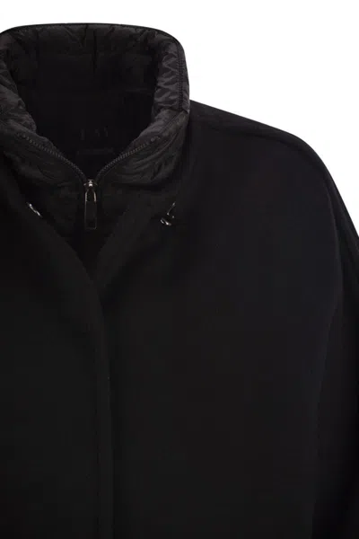 Fay 3-in-1 Double-sided Wool And Cashmere Cape In Black