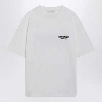 Essentials Logo Print Crewneck T-shirt In Gray