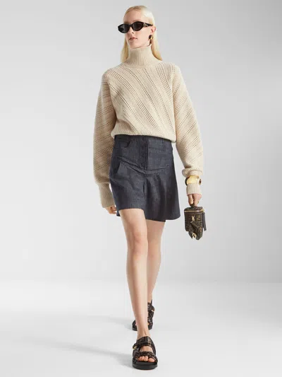 Fendi Feel Ff Satin Sandal In Multi