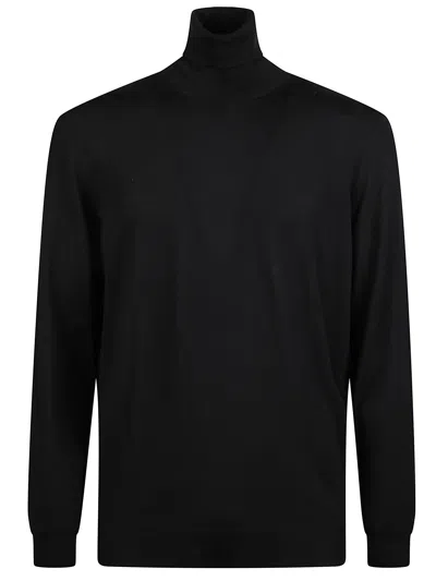 Drumohr Turtleneck Long Sleeves Sweather In Black