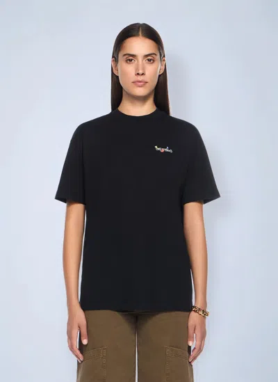 Off-white Arrow Glass Flower Regular Logo T-shirt In Black