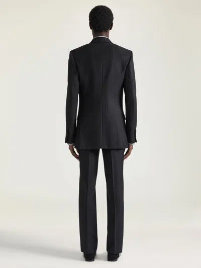 Givenchy Fitted Striped Jacket In Wool In Black