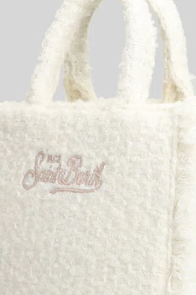 Mc2 Saint Barth Colette Tweed Tote In Neutral
