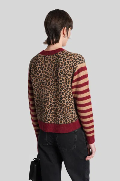 Mc2 Saint Barth Heidi Leopard Striped Cardigan In Multi