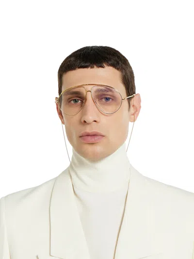 Gucci Aviator Optical Frame In Gold