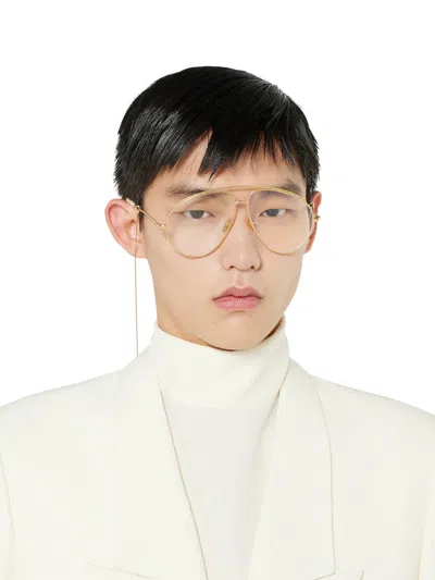 Gucci Aviator Optical Frame In Gold