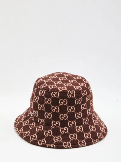 Gucci Embroidered Wool Blend Bucket Hat