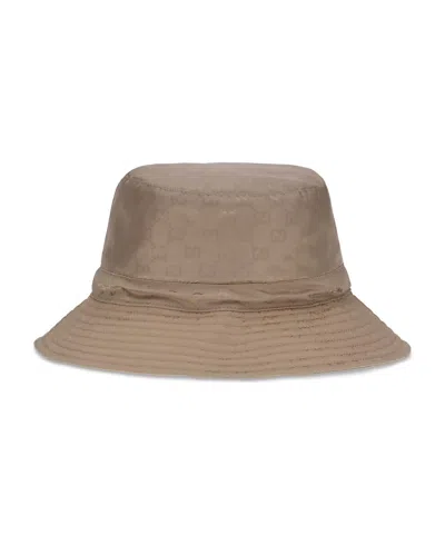 Gucci Reversible Gg Nylon Bucket Hat In Neutral