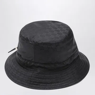 Gucci Women Reversible Gg Nylon Bucket Hat In Black