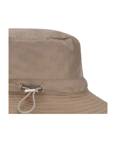 Gucci Reversible Gg Nylon Bucket Hat In Neutral