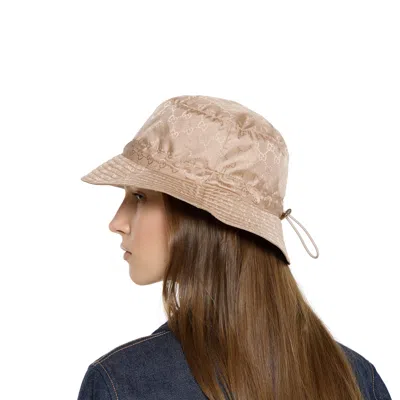 Gucci Reversible Gg Nylon Bucket Hat In Neutral