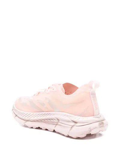 Hoka Mafate Speed 4 Lite Pink Low Top Sneakers With Mesh Panels In Tech Fabric Unisex