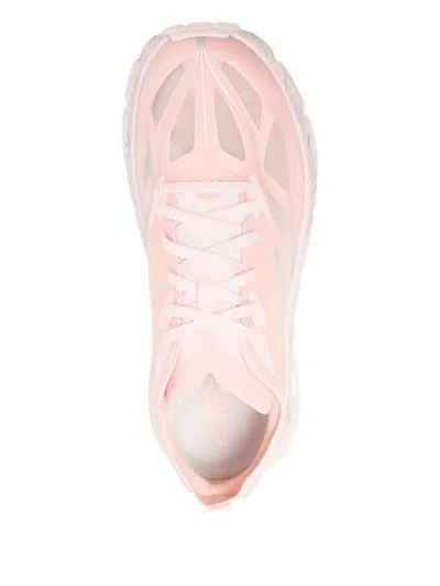 Hoka Mafate Speed 4 Lite Pink Low Top Sneakers With Mesh Panels In Tech Fabric Unisex