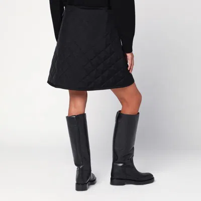 Jil Sander Black Quilted Skirt In Multi
