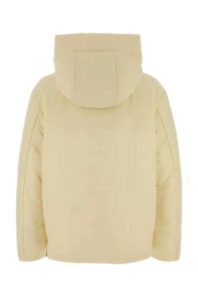Jil Sander Men Cream Polyester Down Jacket In Brown
