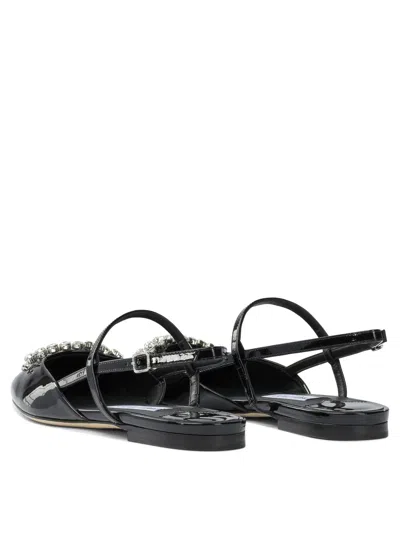 Jimmy Choo Belinda Slingback Flats In Black