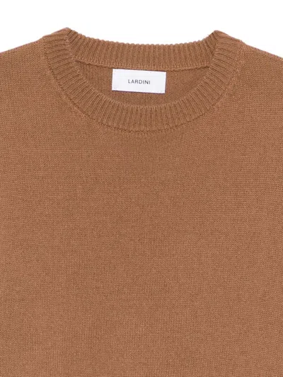 Lardini Wool And Alpaca Blend Sweater In Brown