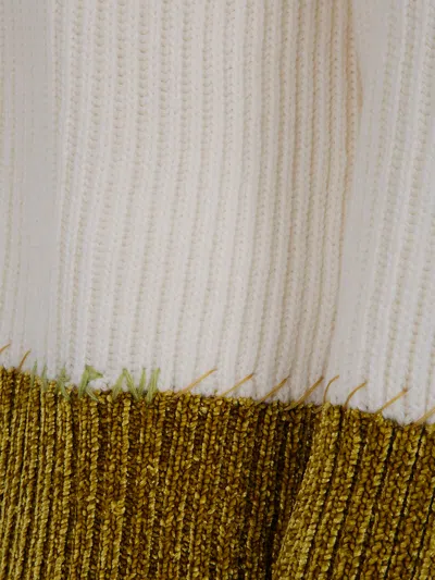 Marni Ribbed Crew Wool Sweater In Neutral